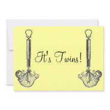 Vintage Zwillingsankündigung