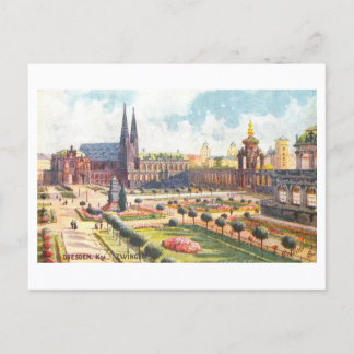 Vintage Zwinger in Dresden, Germany Postkarte