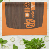 Vintage Zwischenmahlzeiten und Orangenpfeifen, Tee Geschirrtuch (Gefaltet)