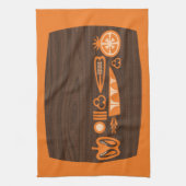 Vintage Zwischenmahlzeiten und Orangenpfeifen, Tee Geschirrtuch (Vertikal)