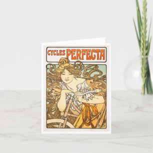 Vintage Zyklen Perfecta by Mucha Note Card Dankeskarte