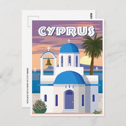 Vintage ZYPRUS KYRENIA Postkarte (Vorne/Hinten)