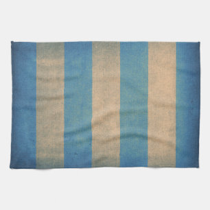 Vintageblaue gestreifte Deckchairhülle Geschirrtuch