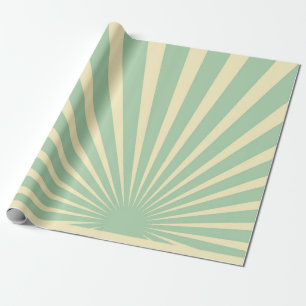 Vintageblaue Sonnenburst-Plakate Geschenkpapier