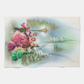 VintageChristmas Carolers-Geschirrtuch Küchentuch (Horizontal)