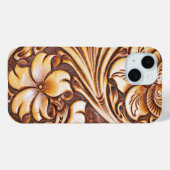 vintageCountry Tooled Leather Western Case-Mate iPhone Hülle (Rückseite (Horizontal))