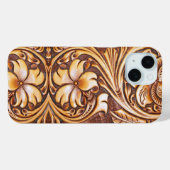 vintageCountry Tooled Leather Western Case-Mate iPhone Hülle (Rückseite (Horizontal))