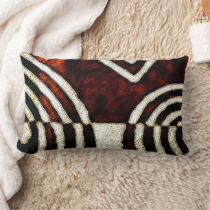 Vintaged Aged Mud Cloud Motif Drucken Lendenkissen