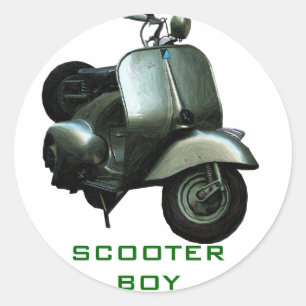 VINTAGEE-Roller-STICKER Runder Aufkleber