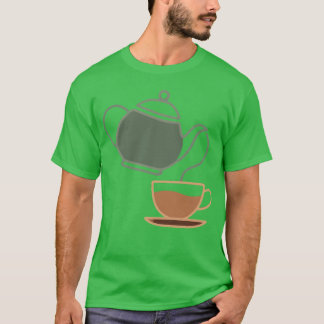 Vintageea Kessel und Tasse Silhouette vintage T-Shirt