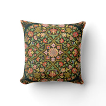 Vintagefarbige indische Blumenstickereidrucke