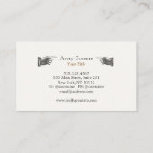 VintageFinger ZeigeHand Visitenkarte (Rückseite)