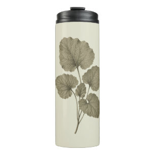 Vintagegrüne Klettenblätter Thermosbecher