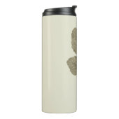 Vintagegrüne Klettenblätter Thermosbecher (Nach links gedreht)