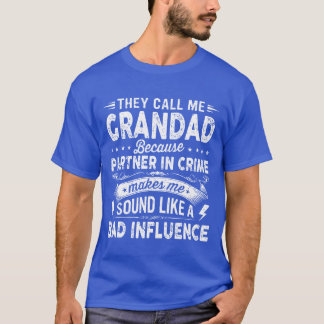 Vintagehey nennt mich Grandad Bad Influenzaväter T-Shirt