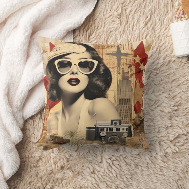VintageHollywood Retro Design Kissen (Decke)