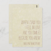 VintageLove - William Shakespeare Quote - Postcard Postkarte (Vorne/Hinten)