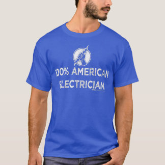 Vintagen 100 amerikanische Elektrizitätswort T-Shirt