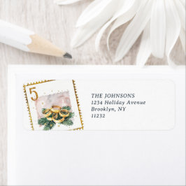 Vintagen 12 Tage Weihnachts-Rücksendeadresse