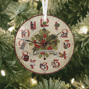 Vintagen 12 Weihnachtstage  Ornament Aus Glas