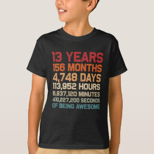 Vintagen 13 Jahre Phantastisch, einzigartig 13. T-Shirt