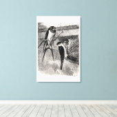 Vintagen 1800er Barn Swallow Martin Bird Swallows Leinwanddruck (Insitu (Holzboden))