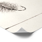 Vintagen 1800er Jahre Angelfliegen lockern Lure Poster (Ecke)