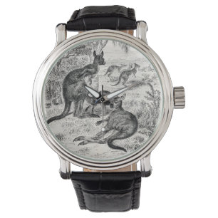 Vintagen 1800er Riesen Kangaroos Australisches Kan Armbanduhr