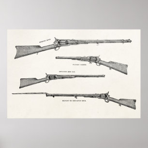 Vintagen 1800er Shotgun Antike Schusswaffen Alte G Poster