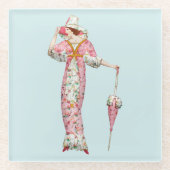 Vintagen 1900er glasuntersetzer (Vorderseite)