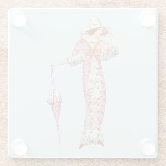 Vintagen 1900er glasuntersetzer (Rückseite)