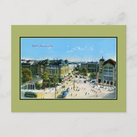 Vintagen 1900er Jahre Berliner Potsdamer Platz Postkarte (Vorderseite)