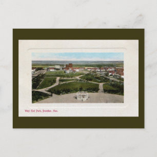 Vintagen 1900er Jahre West End Park Brandon Manito Postkarte