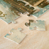 Vintagen 1906 Vögel zu Weihnachten im Schnee Puzzle (Seite)