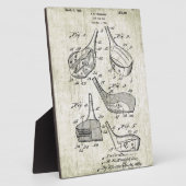 Vintagen 1920er Golfklubleiter Patent Fotoplatte (Seite)