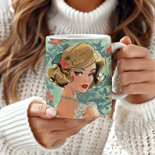 Vintagen 1920er Jahre Inspiriert Art-Déco-Tasse, R Kaffeetasse