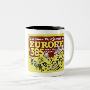 VINTAGEN 1920er JAHRE NACH EUROPA UND Zweifarbige Tasse