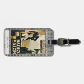 Vintagen 1920er Jahre Niederländischer Radiosalon Gepäckanhänger (Vorderseite horizontal)