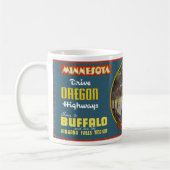 VINTAGEN 1930-40 REISE USA THEME KAFFEETASSE (Links)