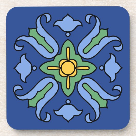 Vintagen 1930er Catalina Island Tile Set Getränkeuntersetzer (Vorderseite)