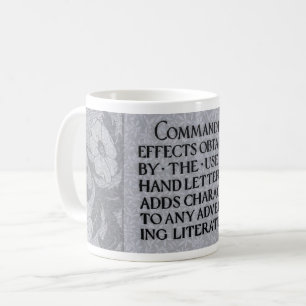 VINTAGEN 1930er HAND LETTERED SENTIMENT Kaffeetasse