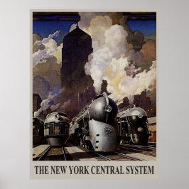 Vintagen 1930er Jahre - New Yorker Zentralsystem Poster