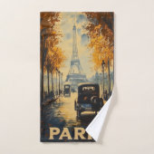 Vintagen 1930er Jahre Paris Reiseposter Eiffelturm Badhandtuch Set (Handtuch)