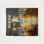 Vintagen 1930er Jahre Paris Reiseposter Eiffelturm Wandteppich (Vorderseite (Horizontal))