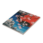 Vintagen 1930er Tokyo Japan Travel Poster Tile Fliese (Seite)