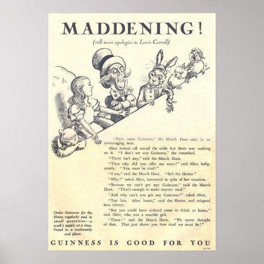 Vintagen 1933 und für GUINNESS Poster (Vorne)