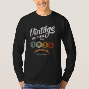 Vintagen 1939 Tag alt bis perfekt 82. Geburtstag T-Shirt