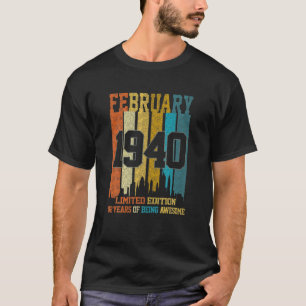 Vintagen 1940 82 Jahre alt Gebildet im Februar 194 T-Shirt