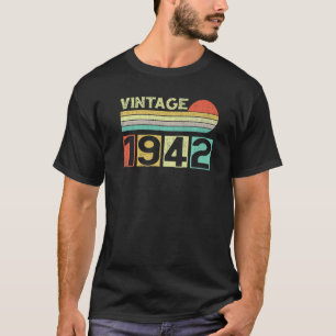 Vintagen 1942 80. Geburtstagsmänner Frauen 80 Jahr T-Shirt