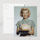 Vintagen 1950er Jahre Hausfrau Backen Postkarte (Vorne/Hinten)